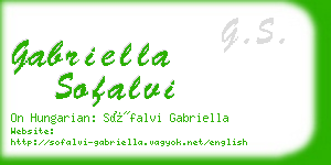 gabriella sofalvi business card